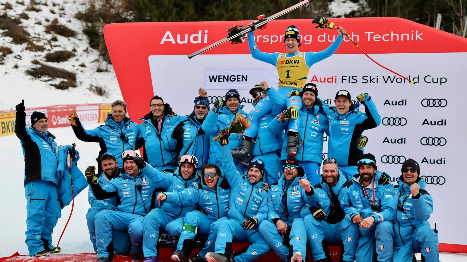 Franzoni gewinnt Super-G am Lauberhorn und feiert ersten Weltcup-Sieg